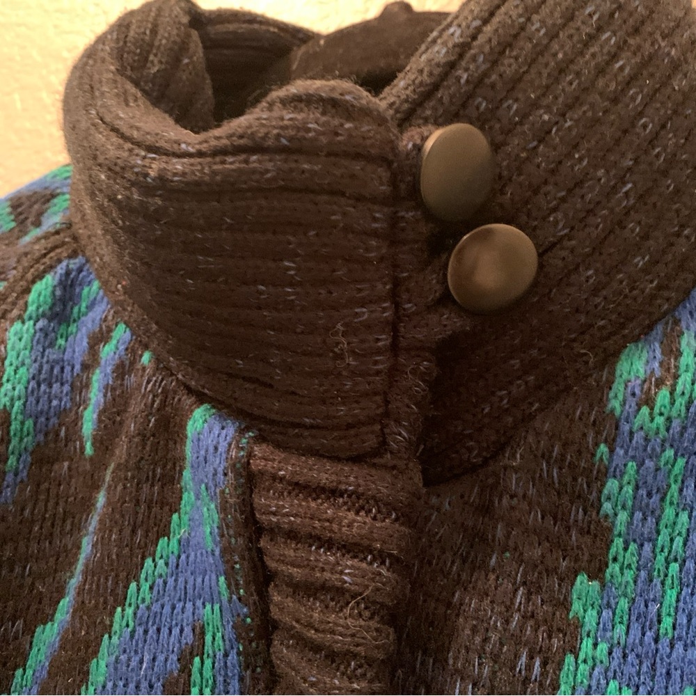 Vintage Alexandra Leigh Lined Abstract Sweater Jacket Coat 80s Size 14/16 Large - Picture 9 of 12